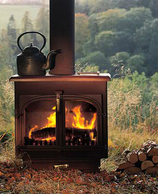 clearview stove outside