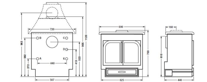 Clearview 650 stove specification